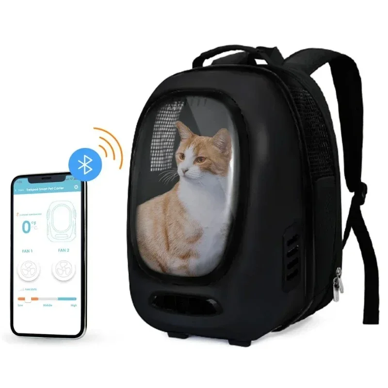 Smart Pet Carrier Backpack for Cats, Small Dogs and Puppies upto17 lbs, Intelligent Temperature Control, App- Enabled
Smart Pet Carrier Backpack for Cats, Small Dogs and Puppies upto17 lbs, Intelligent Temperature Control, App- Enabled