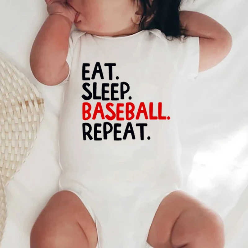 Children Clothes Girl Newborn Baby Boy Clothes Eat Sleep Baseball Repeat Letter Print Cotton Jumpsuit Summer Cute Toddler Outfit
Children Clothes Girl Newborn Baby Boy Clothes Eat Sleep Baseball Repeat Letter Print Cotton Jumpsuit Summer Cute Toddler Outfit