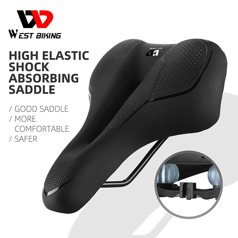 WEST BIKING MTB Bike Saddle Big Butt Cushion Leather Seat Mountain Breathable Bicycle Shock Absorbing Hollow Cushion Accessories
WEST BIKING MTB Bike Saddle Big Butt Cushion Leather Seat Mountain Breathable Bicycle Shock Absorbing Hollow Cushion Accessories