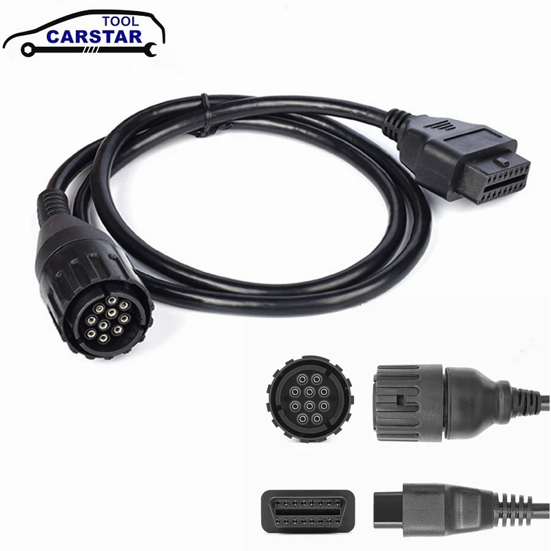 

For BMW Motorcycles ICOM D 10PIN Extension Cable to 16Pin OBDII Diagnostic Cable Motobikes I-COM A2 OBD2 Diagnostic Cable