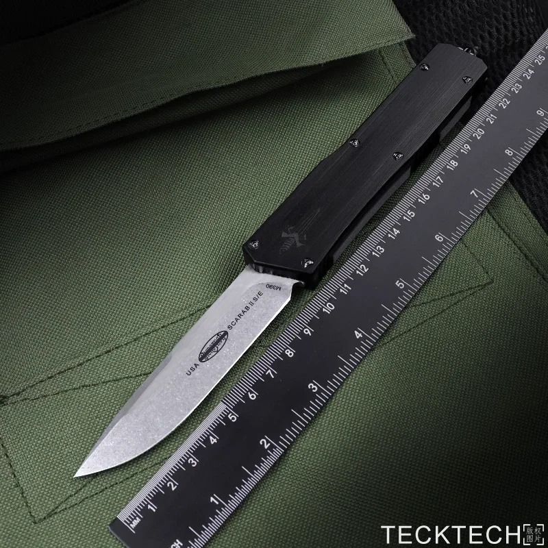 

GEN 2 SCARAB Knives MICRO OTF TECH SCARAB II EDC Self Defense Combat Tactical Knife M390 Single Edge Blade CNC T6 Pocketknife