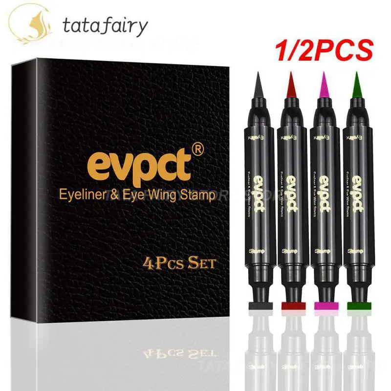 

1/2PCS Charming Cat Eye Winged Eyeliner Sexy Eye Cosmetic Seal Stamp Wing Double Head Waterproof Colorful Eyeliner Pen