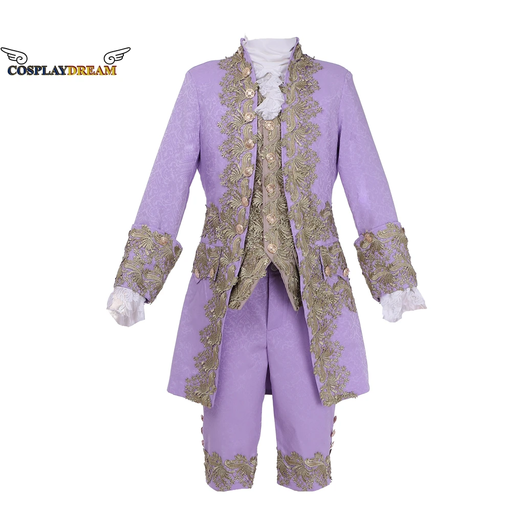 18th Century Court Suit Men's Rococo Court Suit Colonial Victorian Elegant Men's Outfit Purple Fancy Party Cosplay Costume
18th Century Court Suit Men's Rococo Court Suit Colonial Victorian Elegant Men's Outfit Purple Fancy Party Cosplay Costume