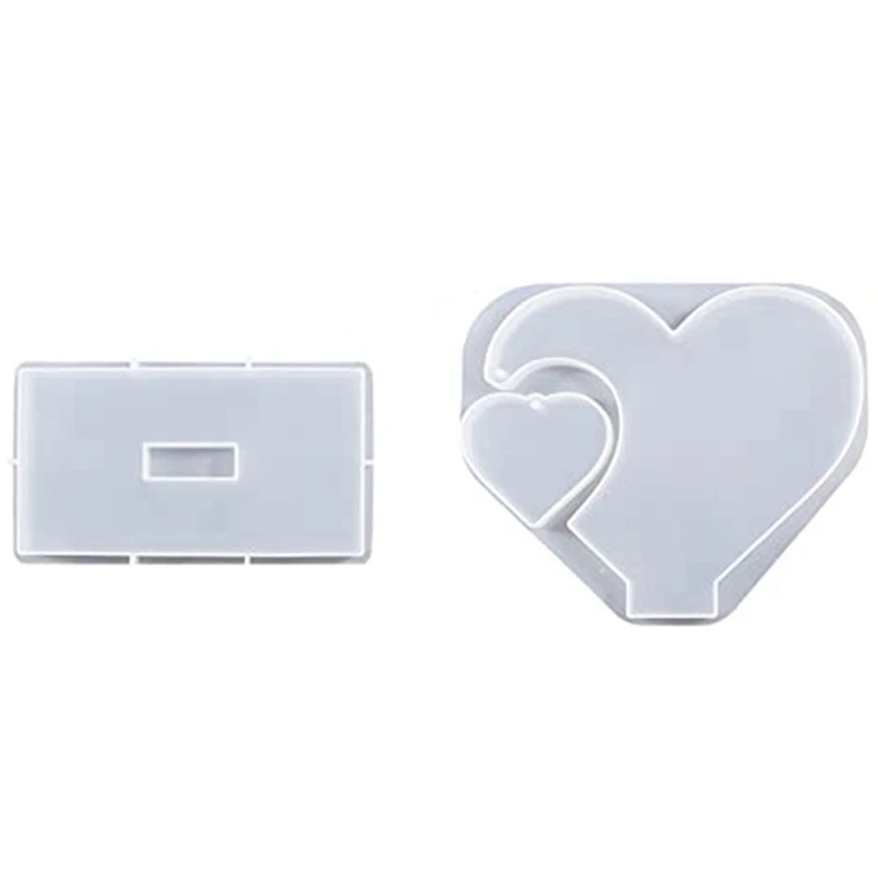 

1Set Heart Resin Molds For Photo Frame Silicone Molds Silica Gel For DIY Home Decoration