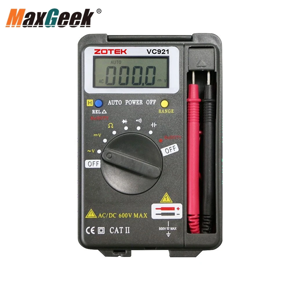 Maxgeek VC921 Portable Digital Multimeter Test High-Precision 4000 Counts Manual & Automatic Ranging
Maxgeek VC921 Portable Digital Multimeter Test High-Precision 4000 Counts Manual & Automatic Ranging