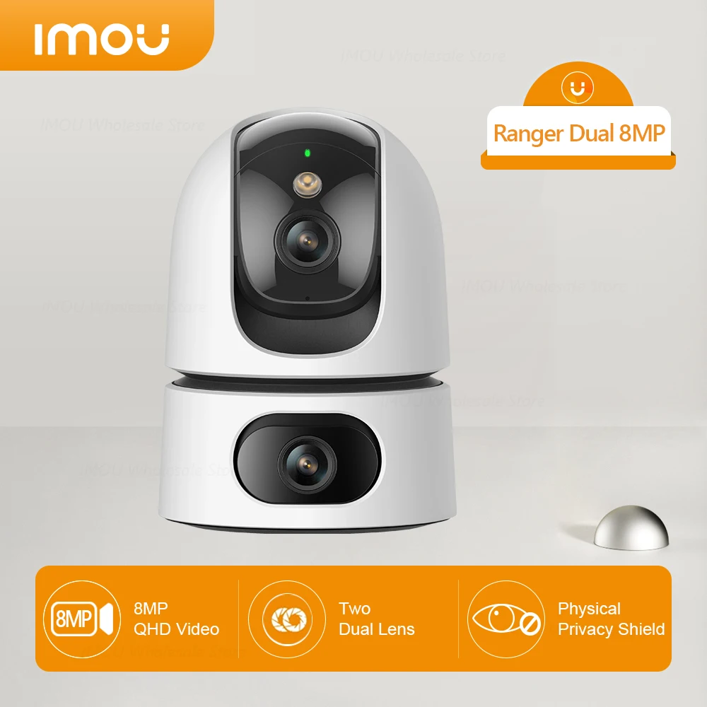 

IMOU IP-камера Ranger Dual 8MP Wifi 360 ° PTZ с двумя объективами ночного видения, обнаружение домашних животных, двусторонний разговор, Домашняя безопасность, Беспроводное видеонаблюдение