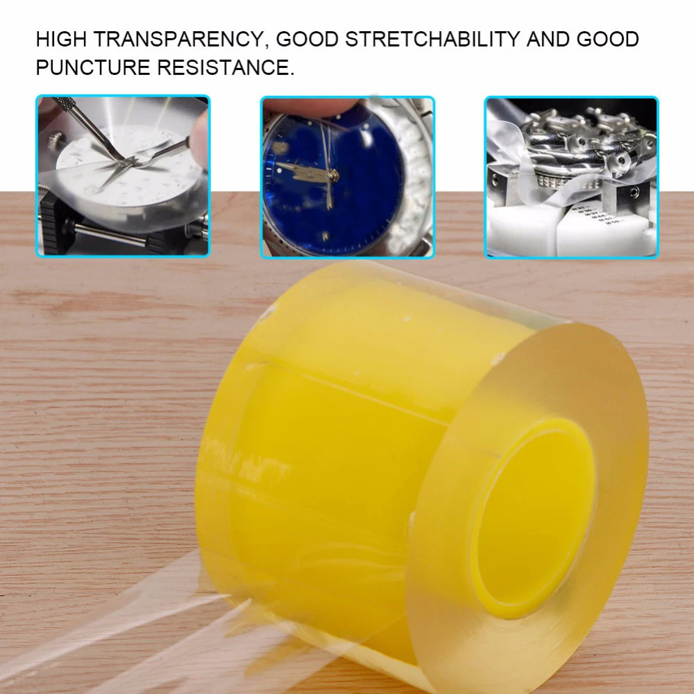 12 50 60MM Transparent Anti-Static Protective Film Watch Jewelry PVC Film Tape Watch Part Repair Tool Accessory for Watchmaker
12 50 60MM Transparent Anti-Static Protective Film Watch Jewelry PVC Film Tape Watch Part Repair Tool Accessory for Watchmaker