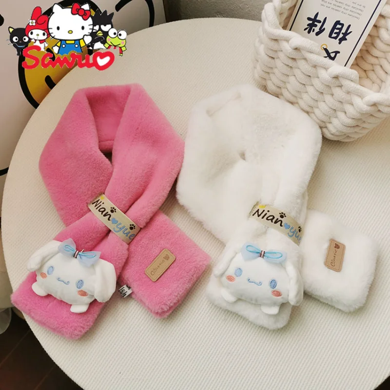 

Детский шарф на осень и зиму Sanrio Melody Kuromi Hello Kitty Cinnamoroll теплый плотный мультяшный Детский шарф 10*75 см