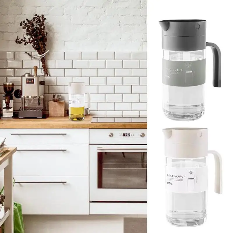 550ml Oil Bottle Automatic Push Glass Oil Dispenser Large Mouth Design Non Slip Seasoning Big Capacity Bottle for Home Camping
550ml Oil Bottle Automatic Push Glass Oil Dispenser Large Mouth Design Non Slip Seasoning Big Capacity Bottle for Home Camping