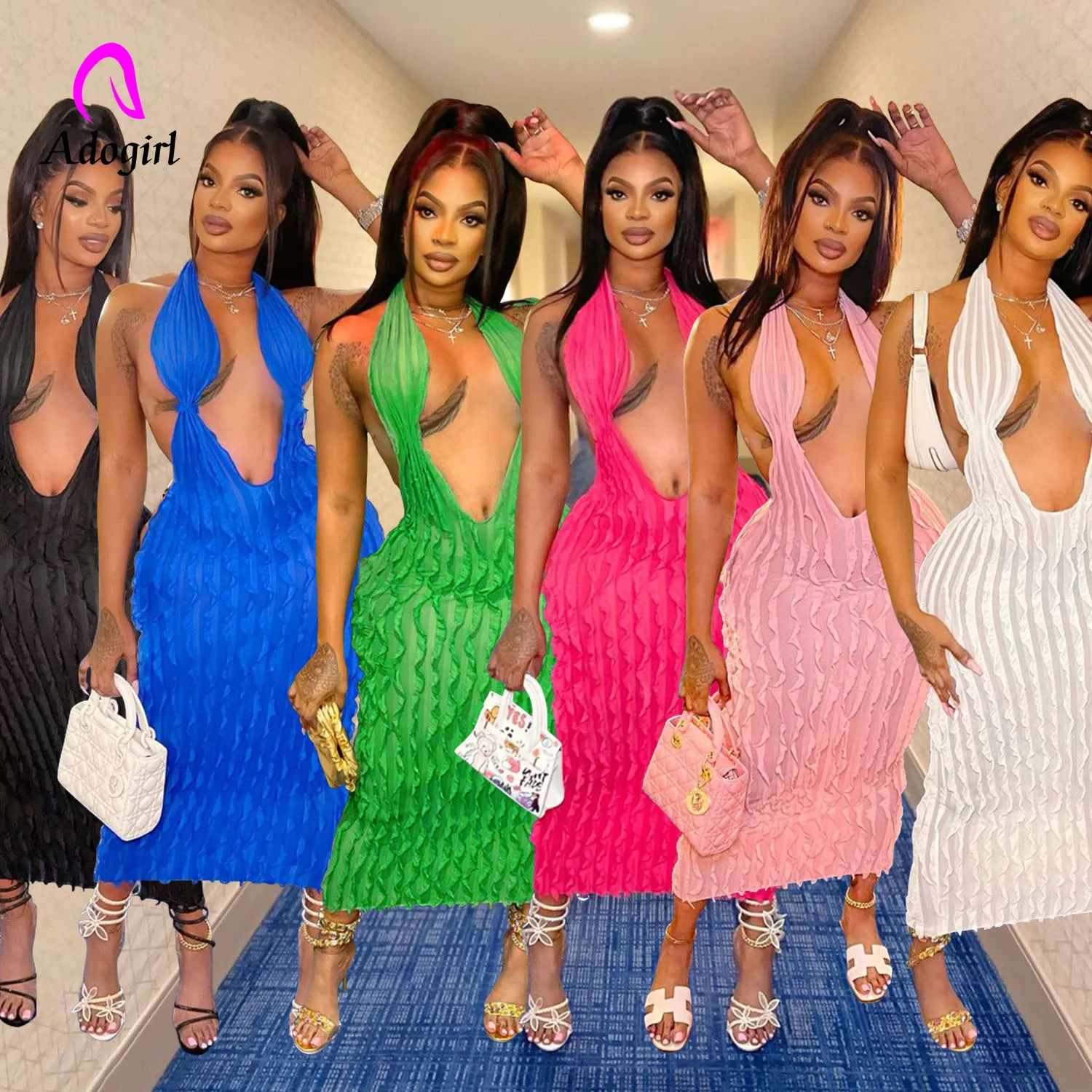 Ruffle Maxi Dress Sexy V Neck Club Party Bodycon Fashion Evening Dresses Women 2023 Summer Clothing Elegant Luxury Long Dresses
Ruffle Maxi Dress Sexy V Neck Club Party Bodycon Fashion Evening Dresses Women 2023 Summer Clothing Elegant Luxury Long Dresses