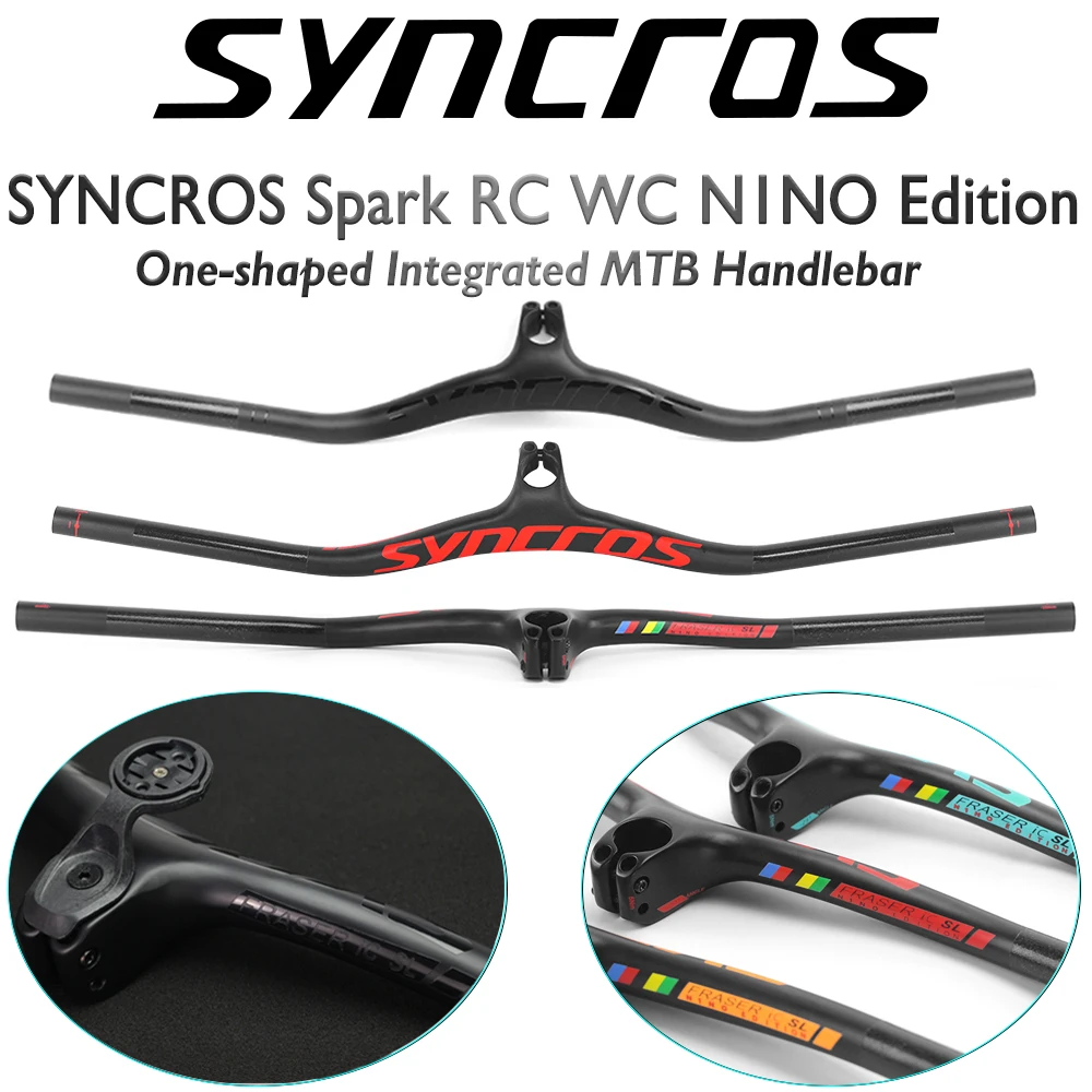 

syncros Custom full carbon fiber mountain bike integrated MTB Bicycle Handlebar FRASER IC SL -8 -17 -25 three specifications