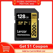 Lexar Memory Card 128GB Professional SD Card 64GB 2000x High Speed SDHC SDXC Card 32GB UHS-II Card U3 For 4K Full HD Video Camer Lexar Memory Card 128GB Professional SD Card 64GB 2000x High Speed SDHC SDXC Card 32GB UHS-II Card U3 For 4K Full HD Video Camer