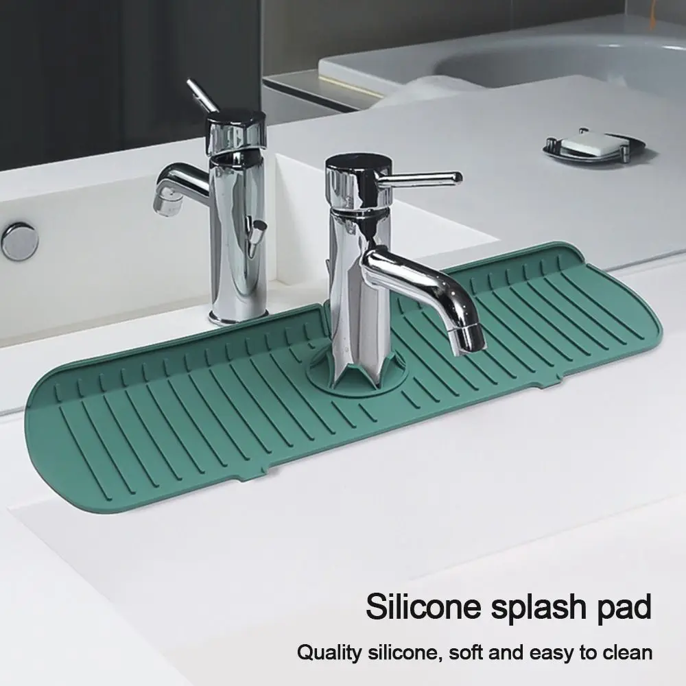 

Kitchen Faucet Mat Sink Splash Guard Durable Draining Pad Useful Countertop Protector Water Catcher Drying Mat