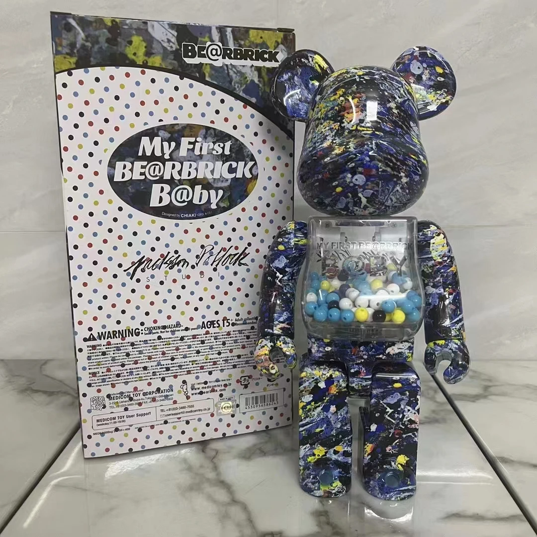 Bearbrick 400% Splashed Ink Qianqiu color box packaging plastic teddy bear joints with clicking sound BE@RBRICK 28cm
Bearbrick 400% Splashed Ink Qianqiu color box packaging plastic teddy bear joints with clicking sound BE@RBRICK 28cm