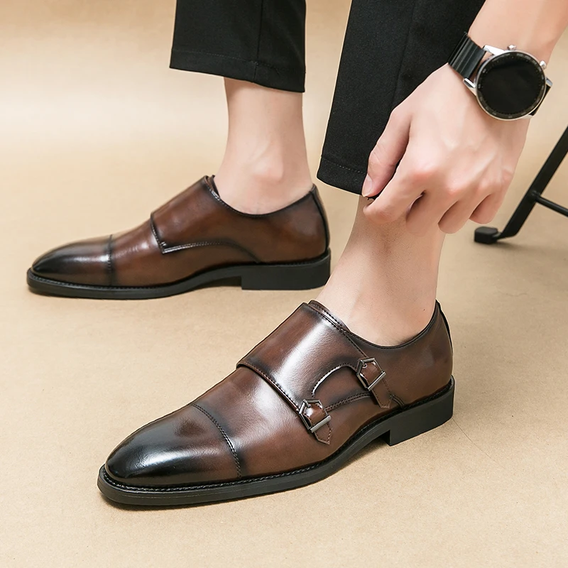 

Autumn Black Luxury Brand Men Shoes Slip on Business Moccasins Breathable Italian Casual Men Leather Loafer Men Driving Shoes