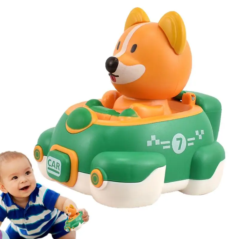 

Toy Car Push And Go Birthday Gift Inertial Car Toy Cartoon Animal Vehicle Friction Powered Friction Car Cute Educational Pull