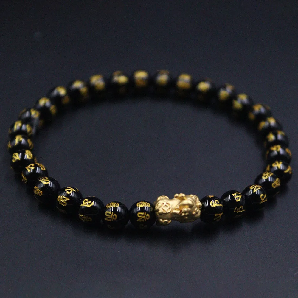 New 999 Real 24K Yellow Gold 3D Pixiu Baby with Black Agate Beads Link Bracelet / Best Gift
New 999 Real 24K Yellow Gold 3D Pixiu Baby with Black Agate Beads Link Bracelet / Best Gift