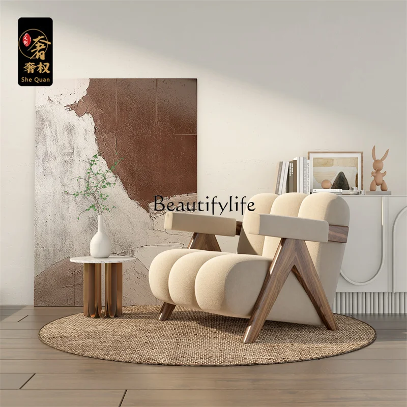 Sili Style Living Room Single Couch Bedroom Couch Cream Style Balcony Leisure Chair
Sili Style Living Room Single Couch Bedroom Couch Cream Style Balcony Leisure Chair