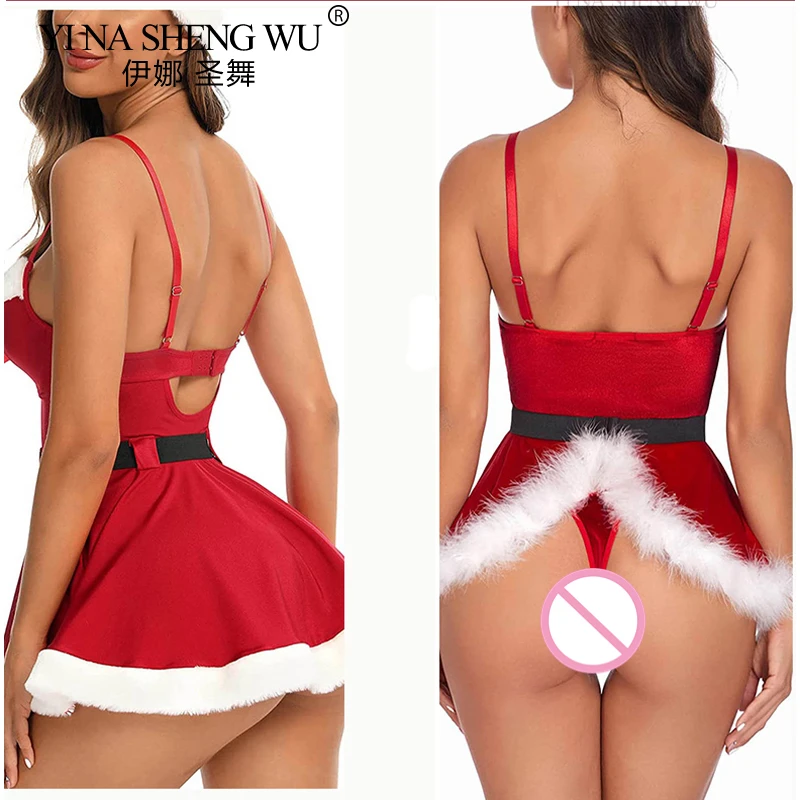 Women's Christmas Costume Sexy Sleeveless Christmas Dress Sexy Costume Party Lingerie Set Dress Santa Claus Plays Sexy Exoticism
Women's Christmas Costume Sexy Sleeveless Christmas Dress Sexy Costume Party Lingerie Set Dress Santa Claus Plays Sexy Exoticism