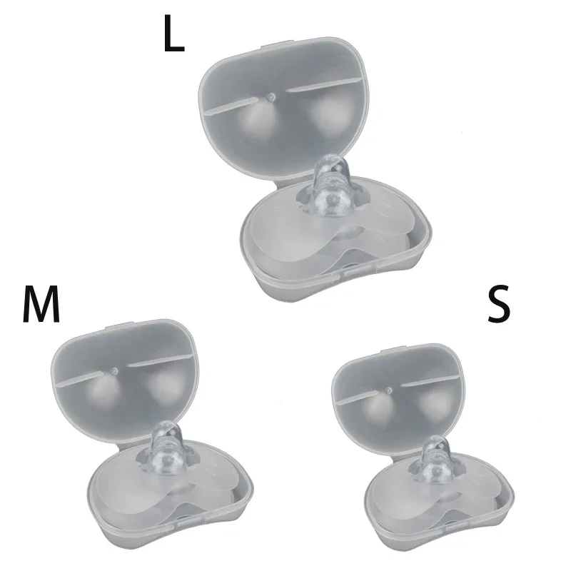 

2Pcs Silicone Nipple Protectors Feeding Mothers Nipple Shields Protection Cover Breastfeeding with Clear Carrying Case