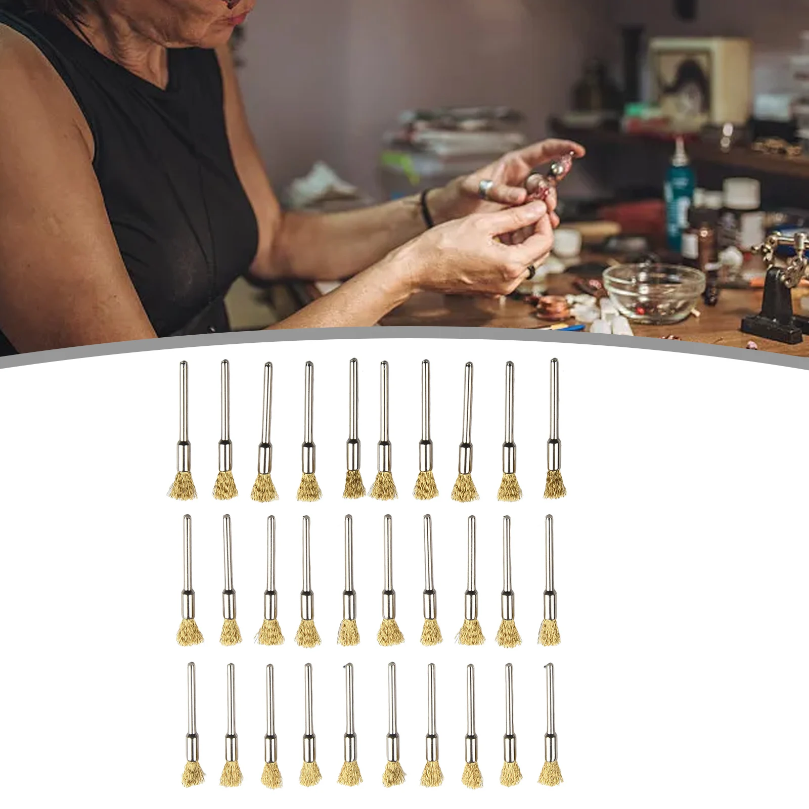 15Pcs 5mm Brass Rotary Wire Wheel Pencil Polising Brushes Steel Wire Wheel Brushes For Power Drill Tool Polishing Cleaning Tools
15Pcs 5mm Brass Rotary Wire Wheel Pencil Polising Brushes Steel Wire Wheel Brushes For Power Drill Tool Polishing Cleaning Tools