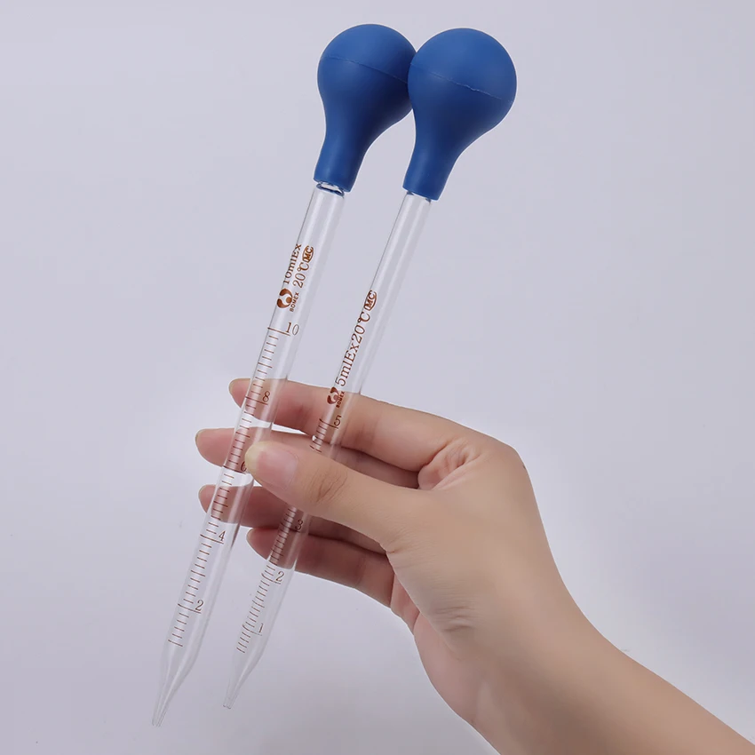 5ml/10ml 1PC Glass Scale Dropper Blue Rubber Head Dropper Glass Pipette Lab Supplies Measuring Dropping Pipet
5ml/10ml 1PC Glass Scale Dropper Blue Rubber Head Dropper Glass Pipette Lab Supplies Measuring Dropping Pipet