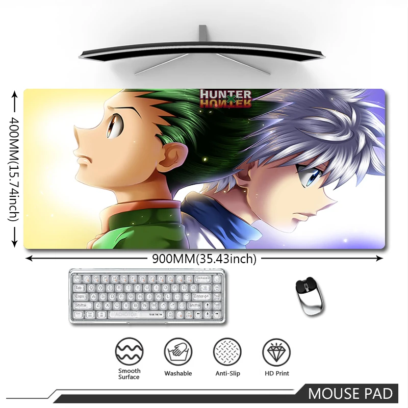 Anime Mousepad Hunter X Hunter Mouse Pad Large Manga Mousepads Anti-slip Waterproof Mat For Mouse Laptop Office Carpets 90x40cm
Anime Mousepad Hunter X Hunter Mouse Pad Large Manga Mousepads Anti-slip Waterproof Mat For Mouse Laptop Office Carpets 90x40cm