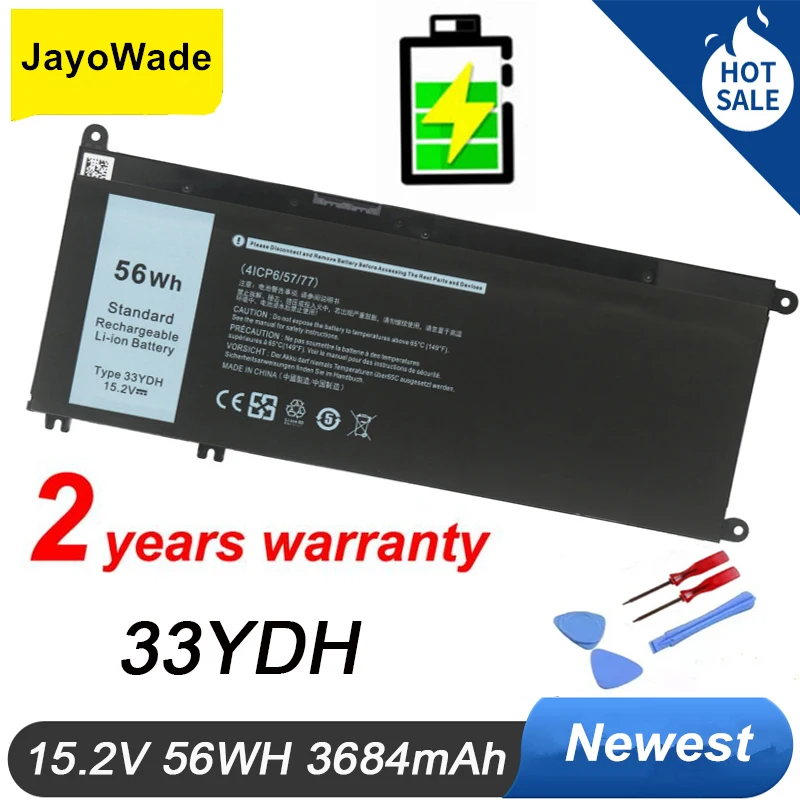 

Factory 33YDH Laptop Battery For Dell Inspiron 17 7778 7779 7773 15 7577 G3 15 3579 5587 17 3779 7588 P30E Series 33YDH Battery