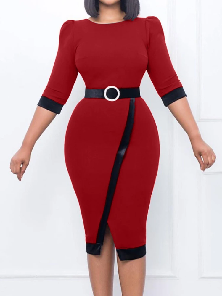 Women Elegant Dresses Party Office Ladies Modest 2023 Irregular Bodycon Patchwork Pencil Robe Half Sleeve Stylish Bow Vestidos
Women Elegant Dresses Party Office Ladies Modest 2023 Irregular Bodycon Patchwork Pencil Robe Half Sleeve Stylish Bow Vestidos