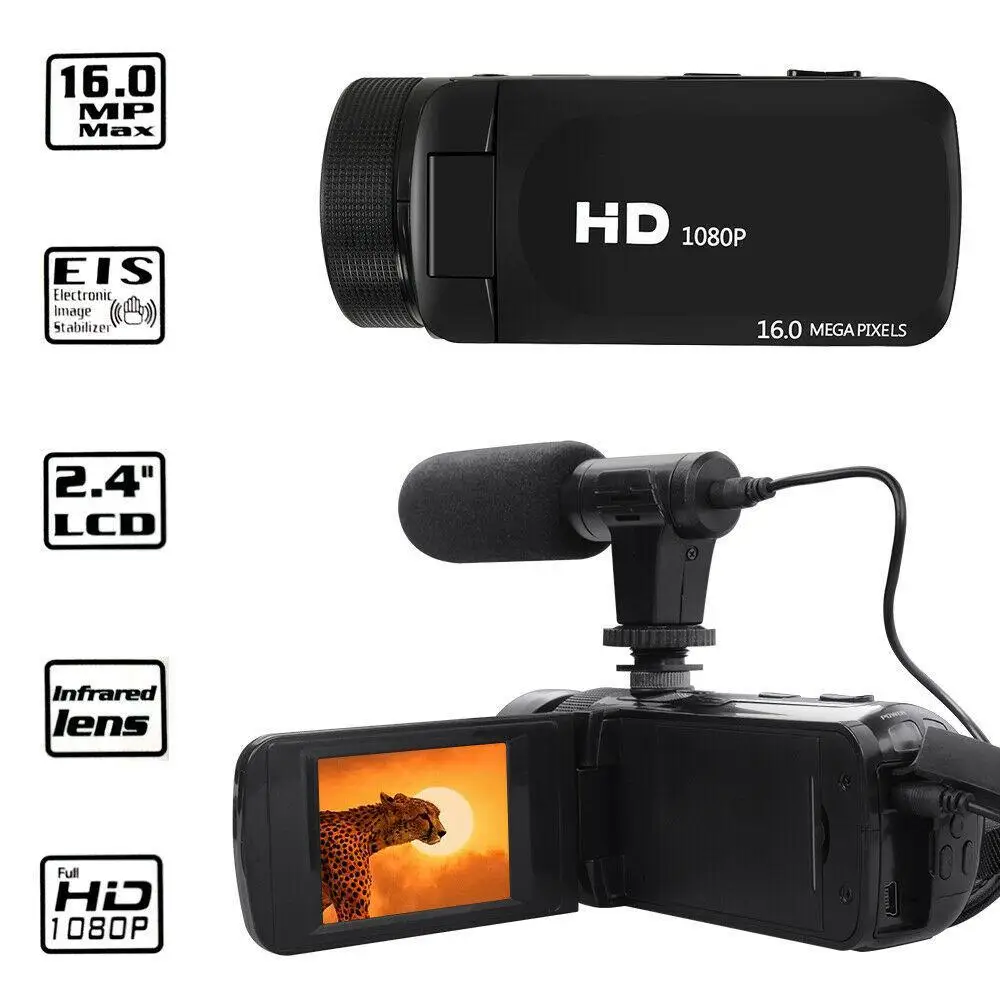 The New HD 1080P Digital Video Camera Camcorder YouTube Vlogging Recorder W/Microphone Wide-angle lens Photography
The New HD 1080P Digital Video Camera Camcorder YouTube Vlogging Recorder W/Microphone Wide-angle lens Photography
