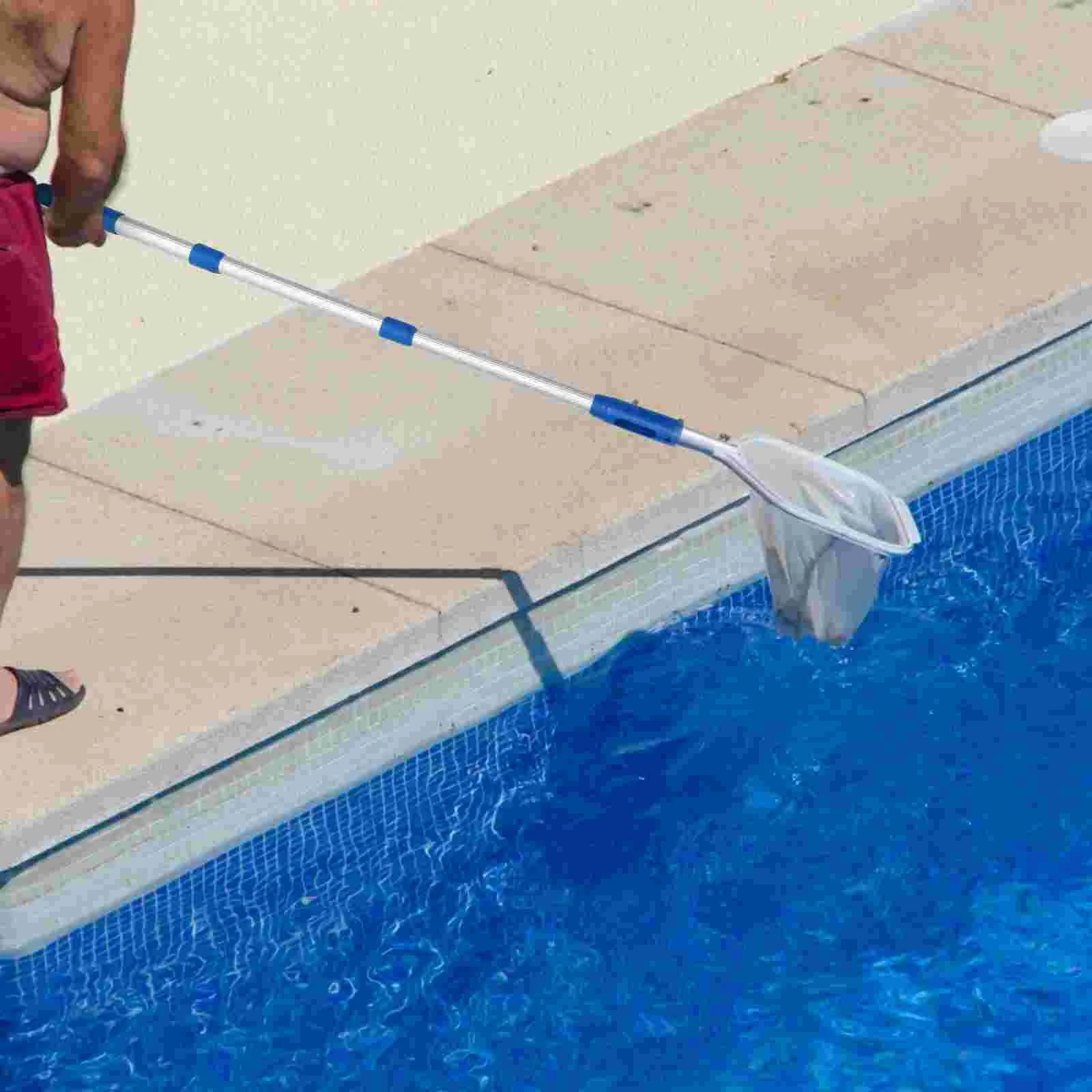 

Telescopic Swimming Pool Pole 3-Section Rod For Pool Skimmer Net Cleaning Lifesaving Rod Aluminum Rod