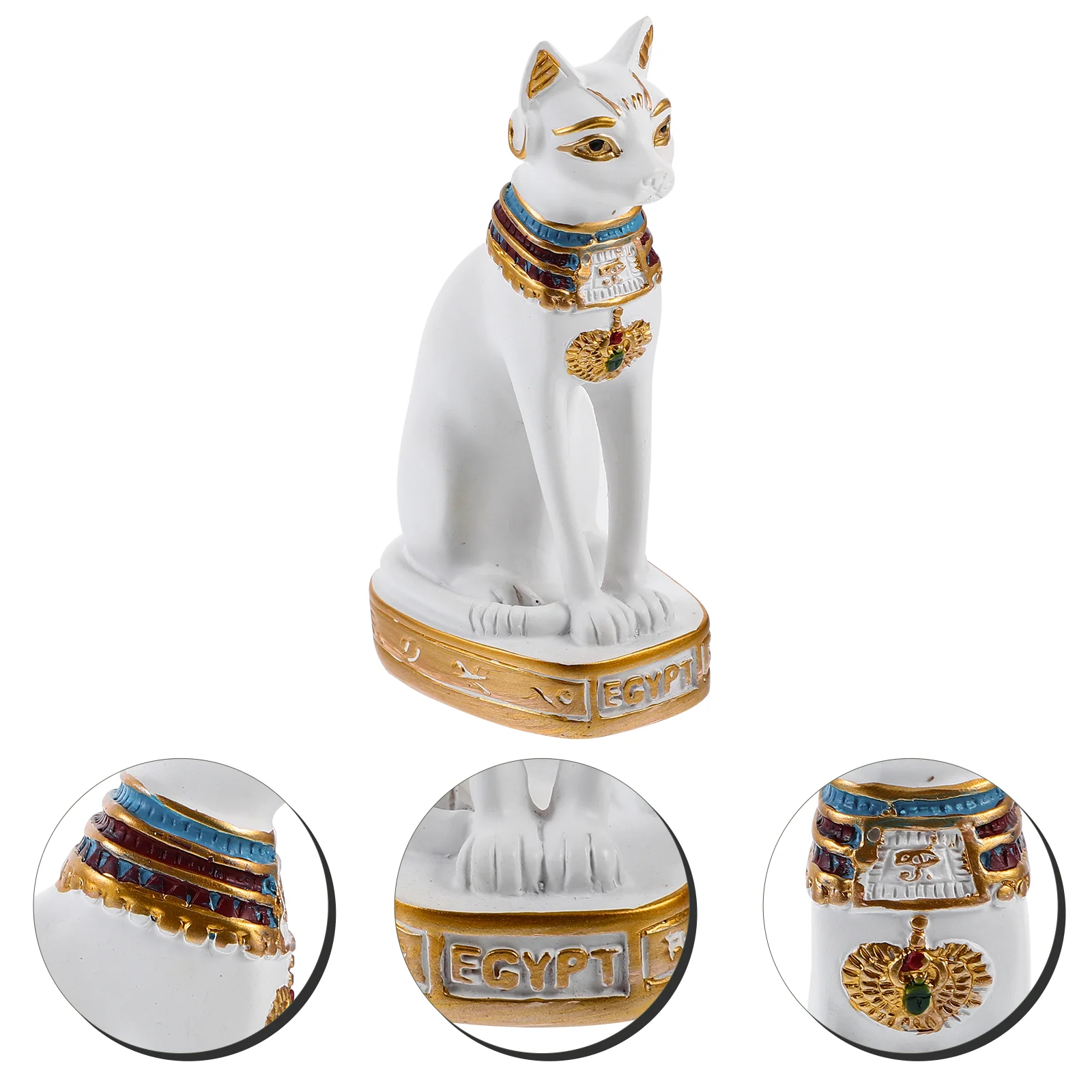 

Egyptian Cat God Statue Desk Decor Mini Resin Figures Home Chic Crafts Tiny Animals Desktop Cute Figurines