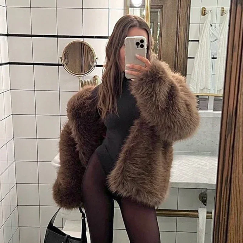 Winter Fluffy Furry Faux Fur Long Jacket Coat Women Loose Lapel Long Sleeve Thick Warm Coats Female Luxury Fashion Lady Overcoat 22 Mallzona Se37748fc05e343f380063e3d7afde244B Winter Fluffy Furry Faux Fur Long Jacket Coat Women Loose Lapel Long Sleeve Thick Warm Coats Female Luxury Fashion Lady Overcoat Mallzona