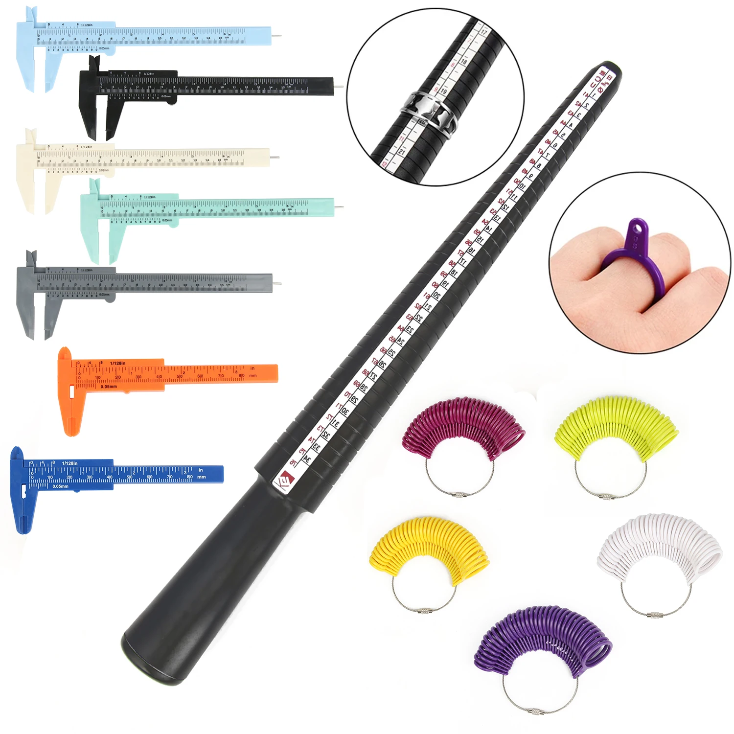 Professional Measuring Gauge Finger Ring Stick Sizer Mandrel Stick Finger Gauge Ring For DIY Fashion Jewelry Measuring Tools Set
Professional Measuring Gauge Finger Ring Stick Sizer Mandrel Stick Finger Gauge Ring For DIY Fashion Jewelry Measuring Tools Set