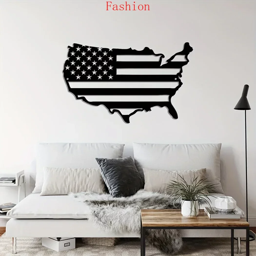 

1 шт. американский флаг, металлическая настенная подвеска, Карта США, Металлический Настенный декор, патриотическое искусство, карта Америки, американский флаг, Настенный декор