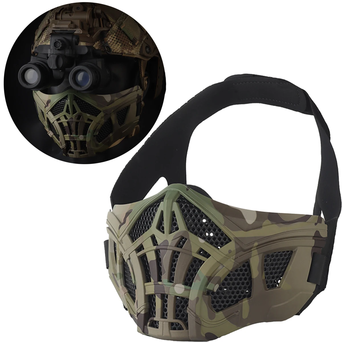 

Tactical Protective Scorpion Half-face Mask, Breathable Mesh Silicone Mask, Suitable For War Games, Film And Television Props