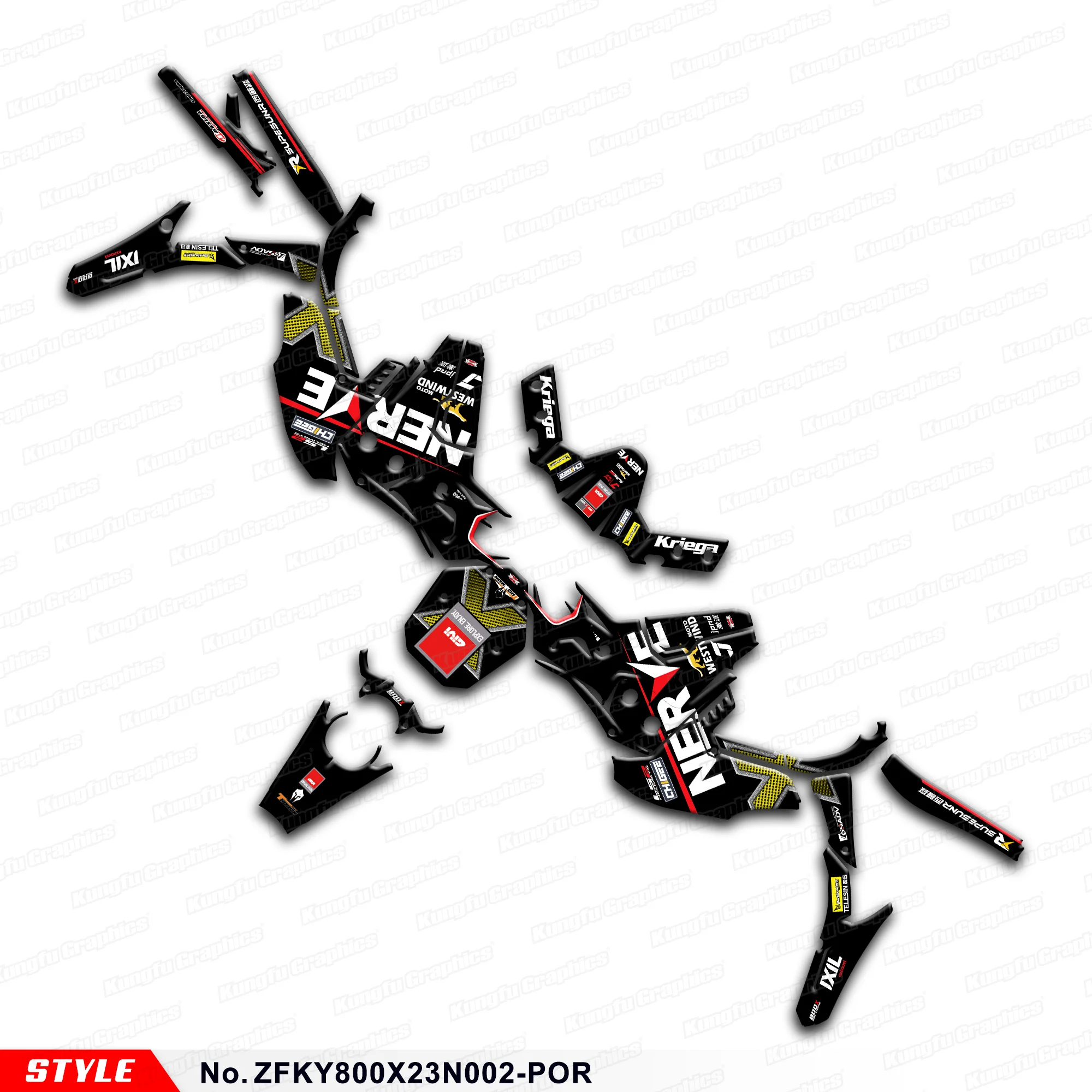 AFTERMARKET Dirt Bike Decals Personalised Stickers Moto Racing Decor for KOVE 800X 2023, ZFKY800X23N002-POR
AFTERMARKET Dirt Bike Decals Personalised Stickers Moto Racing Decor for KOVE 800X 2023, ZFKY800X23N002-POR