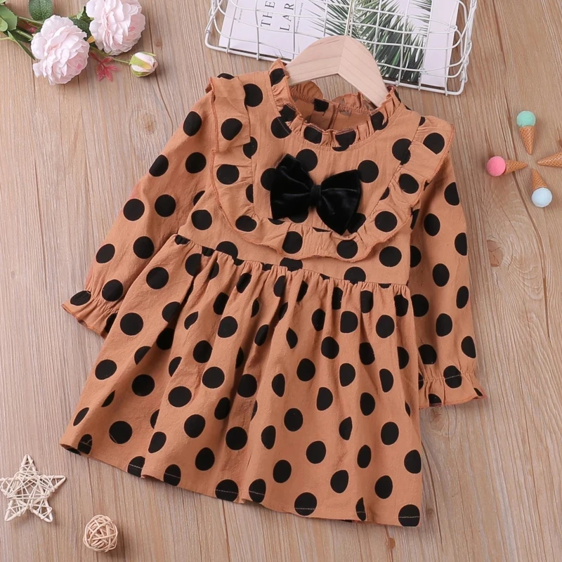Kids Dresses For Girls Long Sleeve Dress Spring New Ploka Dot Printed Patchwork Baby Casual Toddler Girls' Dresses For 0-3Y
Kids Dresses For Girls Long Sleeve Dress Spring New Ploka Dot Printed Patchwork Baby Casual Toddler Girls' Dresses For 0-3Y