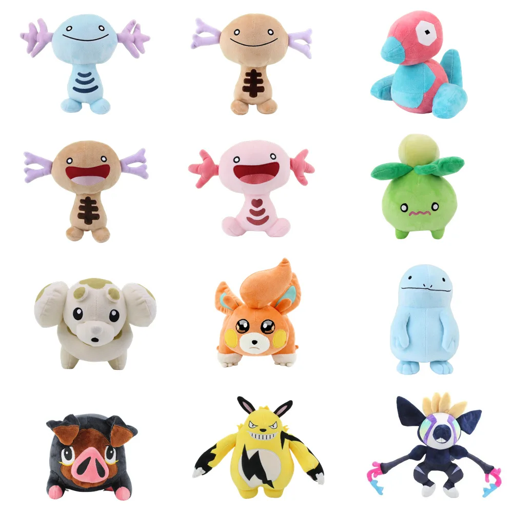 

Cartoon Pokemon Toy Kawaii Porygon Lechonk Clodsire Wooper Cute Anime Soft Doll Room Charms Decor Kids Birthday Christmas Gifts