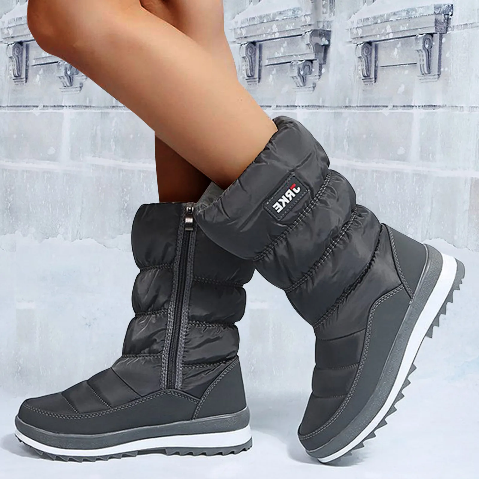 Waterproof Winter Boots Womens Platform Snow Boots Fleece Zipper Mid Cotton Boots Warm Platform Ankle Faux Fur Snow Boots Shoes
Waterproof Winter Boots Womens Platform Snow Boots Fleece Zipper Mid Cotton Boots Warm Platform Ankle Faux Fur Snow Boots Shoes