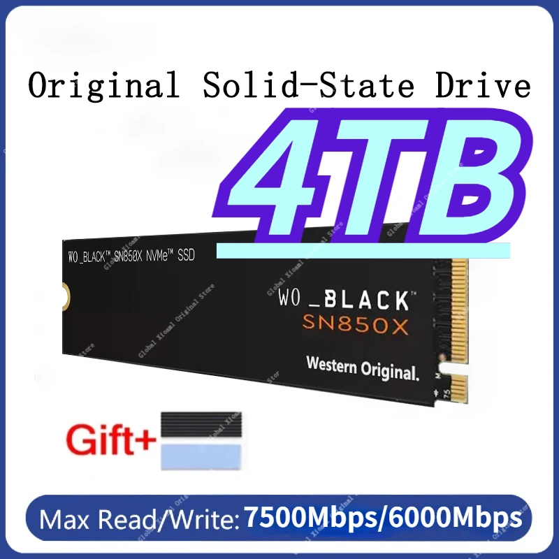 

SN850X SSD 1TB 8TB M.2 PCIe 4.0 x4 NVMe 10000MB/s SSD 2TB M2 2280 4tb ssd nvme m2 hdd Internal Solid State Disk For PS5 Desktop
