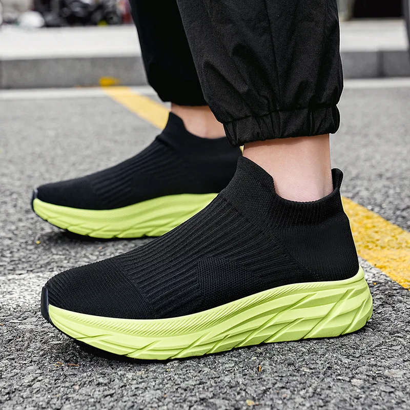 Platform Shoes for Men Slip-On Loafers Thick Bottom Sock Shoe Neutral Casual Sneaker Breathable Solid Color 2023 Sports Zapatos
Platform Shoes for Men Slip-On Loafers Thick Bottom Sock Shoe Neutral Casual Sneaker Breathable Solid Color 2023 Sports Zapatos