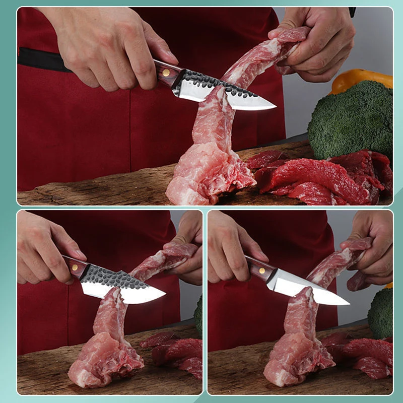 Meat Cleaver Hand Forged Chef Knife High Carbon Steel Kitchen Butcher Knife with Leather Sheath Meat Cutting Knife for Kitchen
Meat Cleaver Hand Forged Chef Knife High Carbon Steel Kitchen Butcher Knife with Leather Sheath Meat Cutting Knife for Kitchen