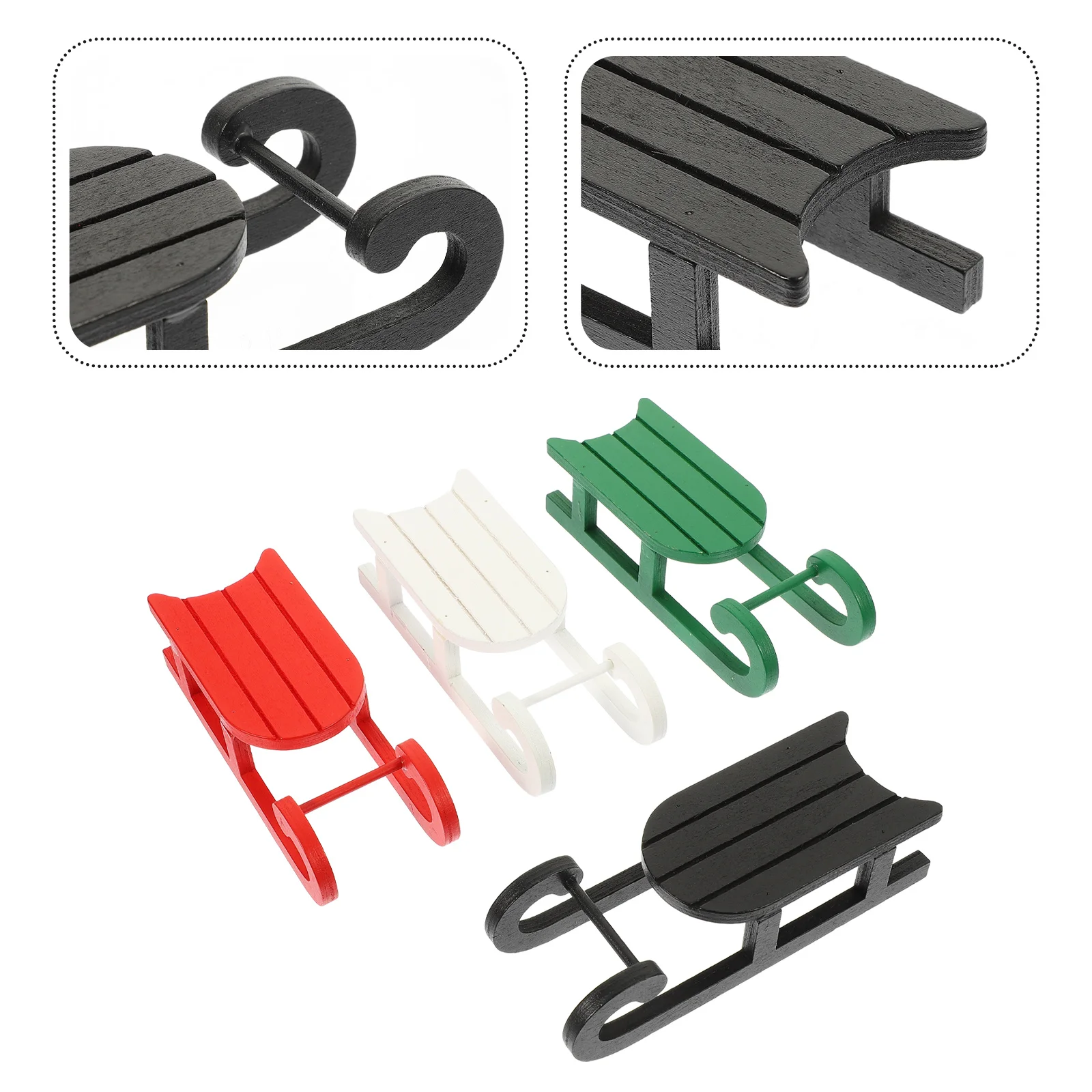 4 Pcs Miniture Decoration Wooden Sled Pendant Adornment Desktop Sleigh Delicate Ornament Christmas
4 Pcs Miniture Decoration Wooden Sled Pendant Adornment Desktop Sleigh Delicate Ornament Christmas