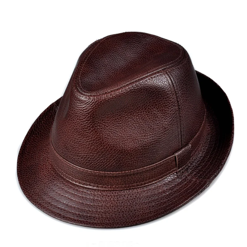 Sombrero Hombre Man High Quality Genuine Leather Jazz Fedora Gentleman Cow Skin Short Brim Top Hat Male Shows Topper Panama Caps
Sombrero Hombre Man High Quality Genuine Leather Jazz Fedora Gentleman Cow Skin Short Brim Top Hat Male Shows Topper Panama Caps
