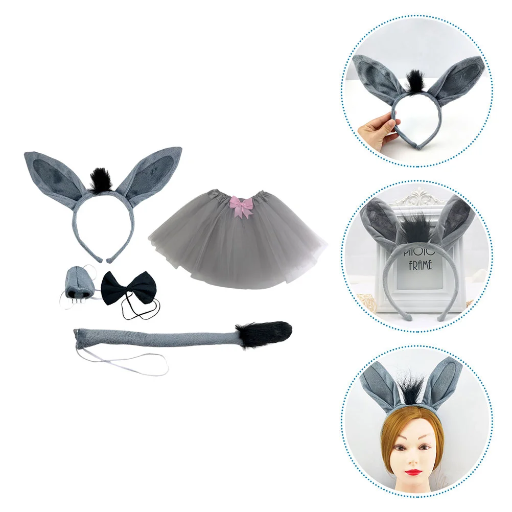 Costume Animal Headband Cosplay Ears Halloween Tail Kids Accessories Animals Ear Set Burro Kit Dress Up Prop Party Bow Tie Hair 
Costume Animal Headband Cosplay Ears Halloween Tail Kids Accessories Animals Ear Set Burro Kit Dress Up Prop Party Bow Tie Hair