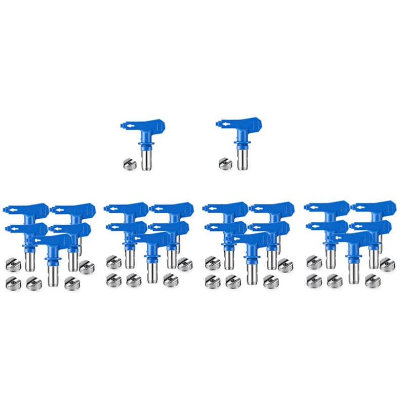 22Pcs/Set Reversible Spray Tip Nozzles Airless Sprayer Spraying Machine Parts Blue
22Pcs/Set Reversible Spray Tip Nozzles Airless Sprayer Spraying Machine Parts Blue