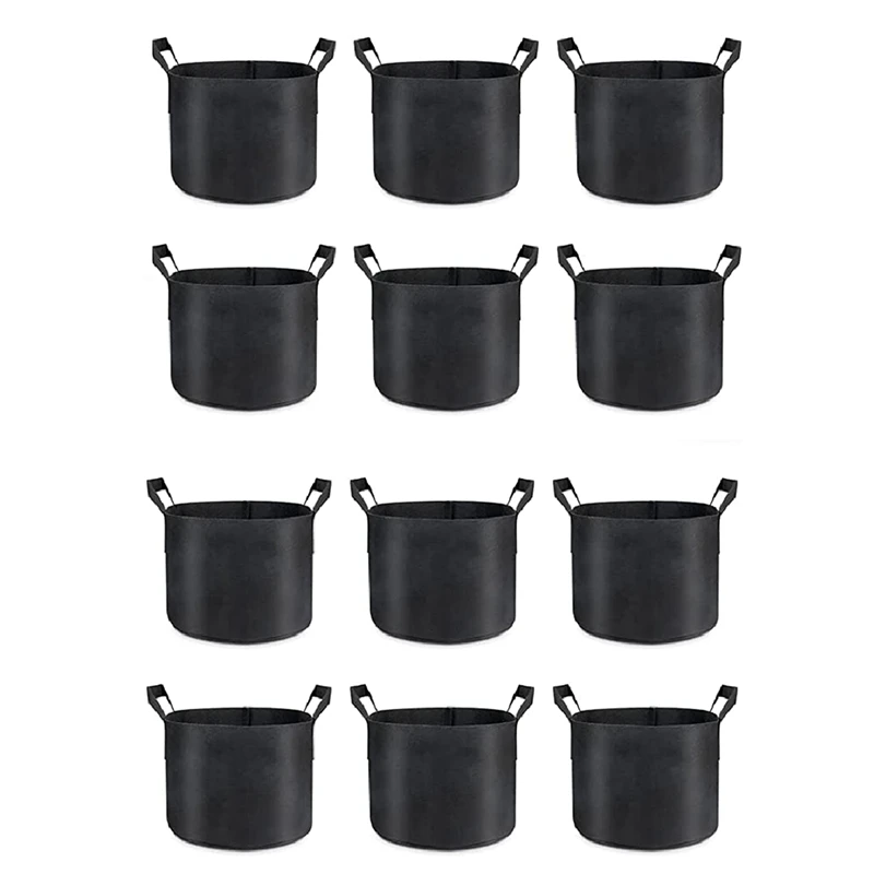 12-Pack Grow Bags 5 Gallon, Thick Fabric Planter Bags For Vegetables, Sturdy Handles & Reinforced Stitching
12-Pack Grow Bags 5 Gallon, Thick Fabric Planter Bags For Vegetables, Sturdy Handles & Reinforced Stitching