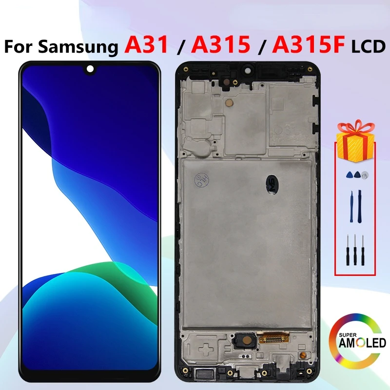 ЖК-дисплей 6,4 дюйма для Samsung Galaxy A31, сенсорный экран A315F для Samsung A315 SM-A315F/DS, ЖК-дисплей с дигитайзером, замена
ЖК-дисплей 6,4 дюйма для Samsung Galaxy A31, сенсорный экран A315F для Samsung A315 SM-A315F/DS, ЖК-дисплей с дигитайзером, замена