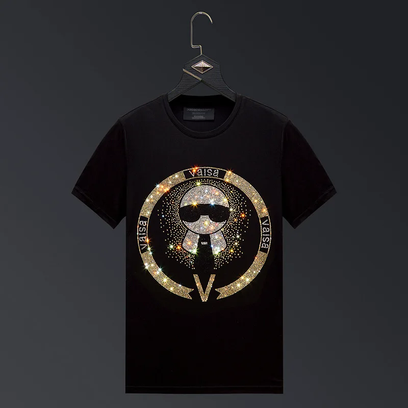 2023 Summer Character Rhinestones T Shirt Men Streetwear Fashion Slim Mercerized Cotton O Neck Short Sleeve Tshirt Plus Size 6XL
2023 Summer Character Rhinestones T Shirt Men Streetwear Fashion Slim Mercerized Cotton O Neck Short Sleeve Tshirt Plus Size 6XL